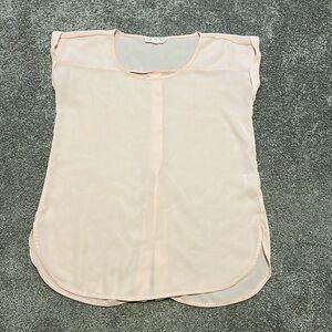 Sheer Short-Sleeve Blouse - Small